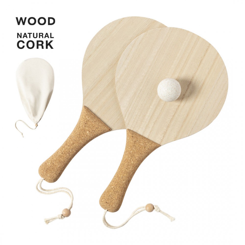 Beach ball set wood | Eco gift